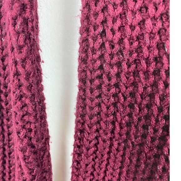 AMERICAN EAGLE Women's Burgundy Oversized Knit Wide Neck Jegging Sweater US XS - Picture 3 of 5